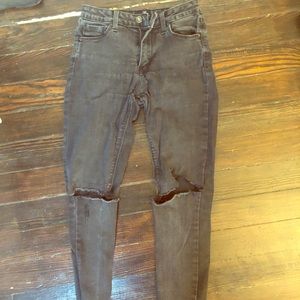 Skinny Distressed Black Jeans